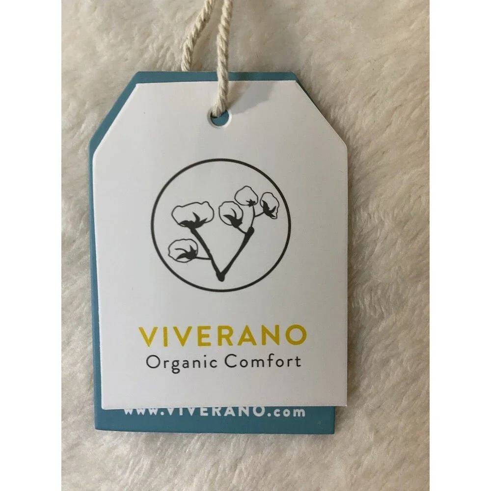 2 NWT Viverano Organic Cotton Baby Knit Hat Cap White 3-6 Months Sustainable